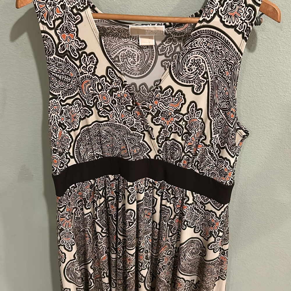 Michael Kors Sleeveless Paisley Dress Women’s Size L/G - Picture 7 of 11